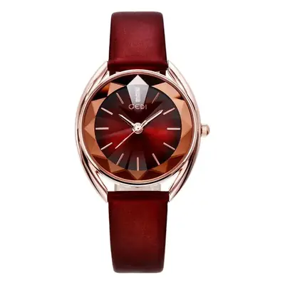 Women's Green Quartz Watch with Rose Gold Dial