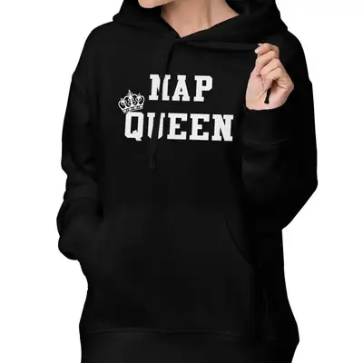 NAP QUEEN Black Hooded Sweatshirt