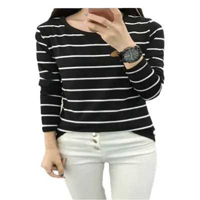 Women Striped Long Sleeve T-Shirt 2025 Autumn