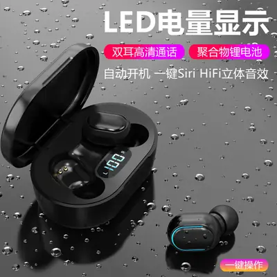 Wireless Binaural Bluetooth Headset with Digital Display