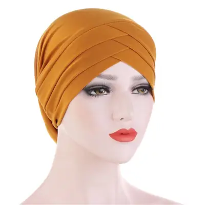 Red Cross-Stripped Muslim Cap for Women