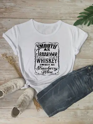 Foreign Trade T-Shirt Smooth As Tennessee Whiskey Men Women