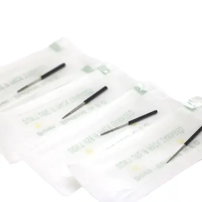 Tattoo Manual Round & Five Needle Eyebrow Nails Black Leather