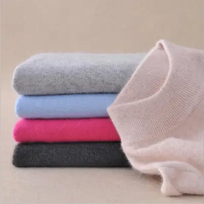 Women Half Turtleneck Sweater Candy Color Wool Knit