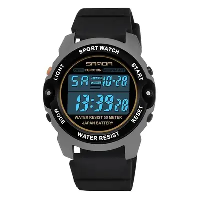 Sanda Men's Waterproof Digital Sports Watch Black