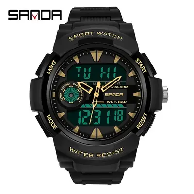 Men's Waterproof Digital Watch with LED Display