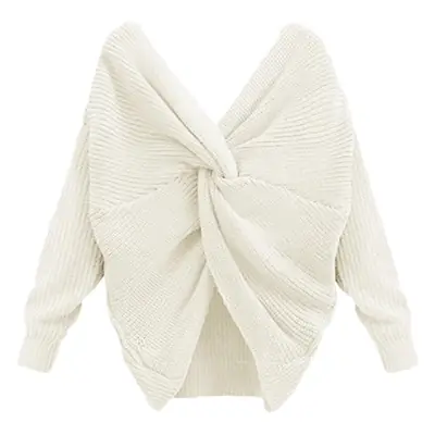 European Bat Sleeve Knitted Sweater for Women