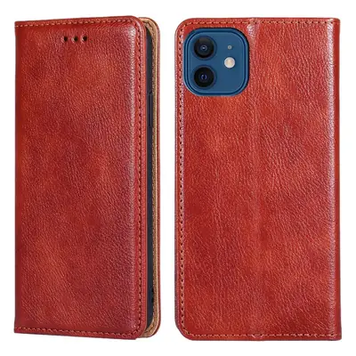 Black Leather Magnetic Phone Case for iPhone 15 Pro