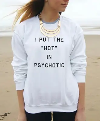 Black Psychedelic Print Sweatshirt Round Neck