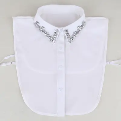 White Fake Collar Shirt for Women's Kurti