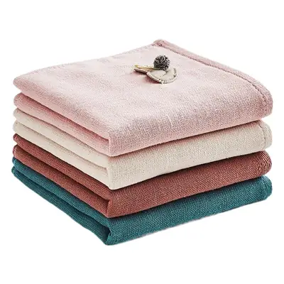 Sanli Pure Cotton Kids Face Towel Pink Patch Embroidered