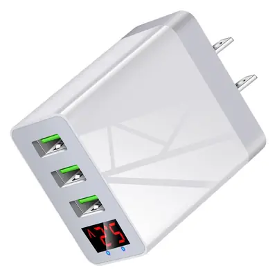 Digital Display 3 USB Charger with LED Status Light
