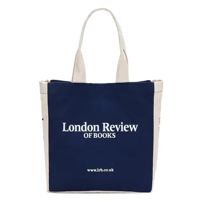 London Review Books Canvas Shoulder Bag Navy White