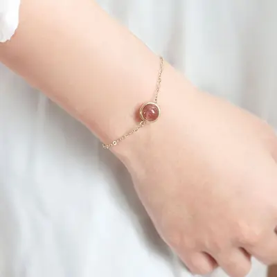 Aquamarine Crystal Amethyst Bracelet Women's High-End Jewelry