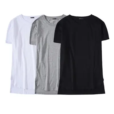 Black Short Sleeve Hip Hop Punk T-Shirt for Men