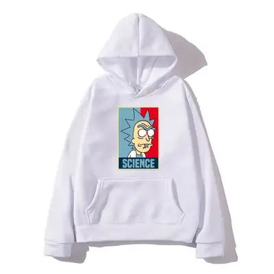 Men Pink Rick and Morty Hoodie Sweatshirt