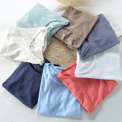 Men's Slim Fit Yellow Cotton T-Shirt Factory