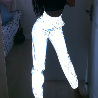 Women's Black Crop Top & Grey Ankle-Tied Pants Set