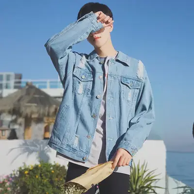 Korean Style Men's Denim Coat Spring 2020