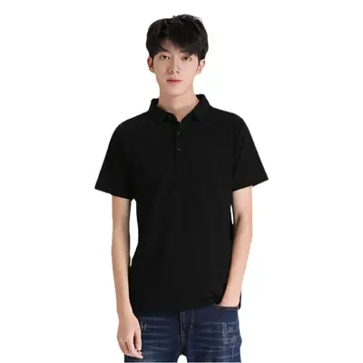 Men's All Cotton White Polo Shirt Large