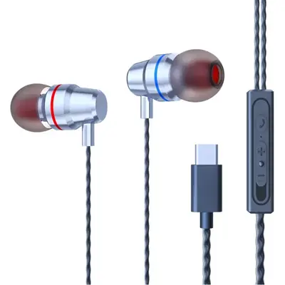 Heavy Bass Metal Type-C In-Ear Headphones for Huawei Xiaomi