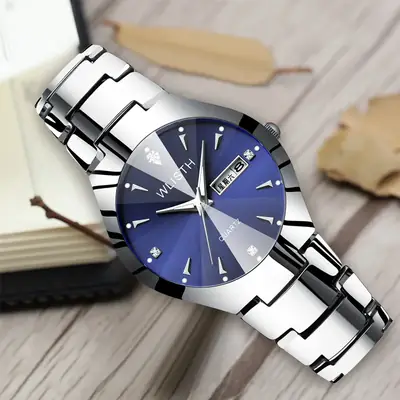 Women's Stainless Steel Blue Dial Quartz Watch