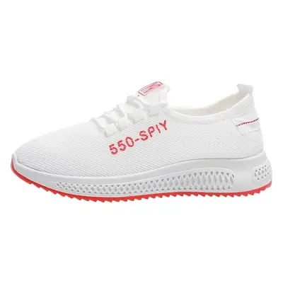 Women's Black Casual Sports Shoes with Red Sole