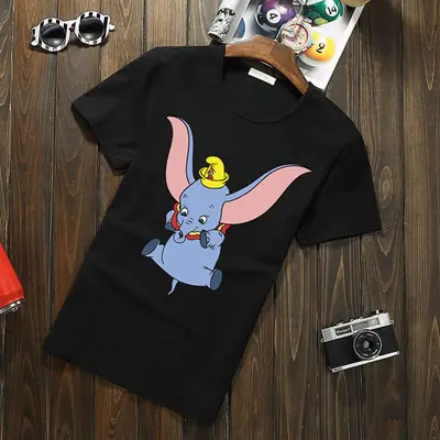 Aliexpress Dumbo T-Shirt Black Cotton Unisex 2024