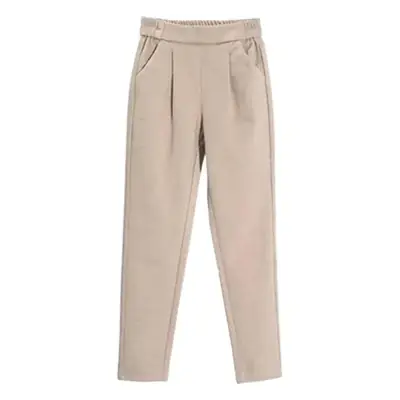 2025 Woolen High-Waisted Pants for Women Beige Black