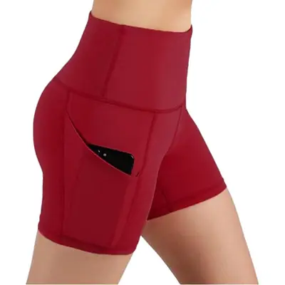 Blue Women's Leggings with Phone Pocket for Yoga Sports