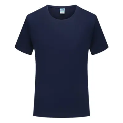 Men's Waist Couple T-Shirt Navy Blue Customizable