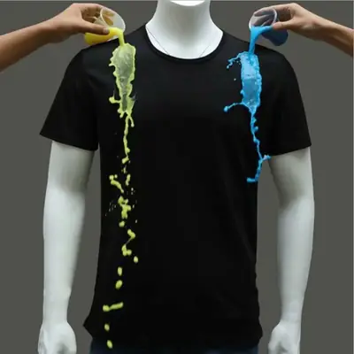Men's 2024 Summer Mesh T-Shirt Red Blue Splash Design