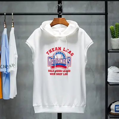 Men Black National Pride Sleeveless Hoodie