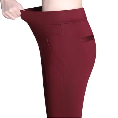 Spring Micro Flared Pants Women High Waist Stretch Slimming