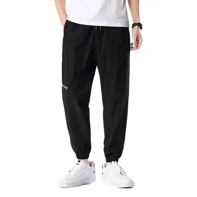 Men's Leg-Tie Pencil Pants Summer Grey 2025