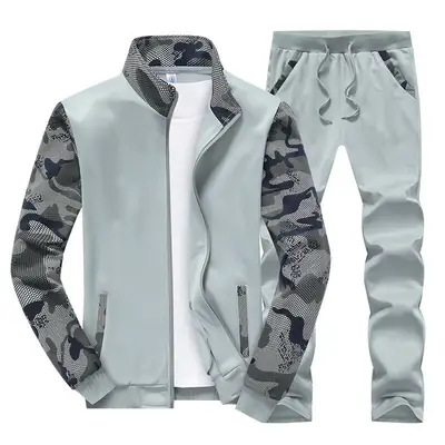 2026 Men's Camo Slim Fit Sports Suit Plus Size