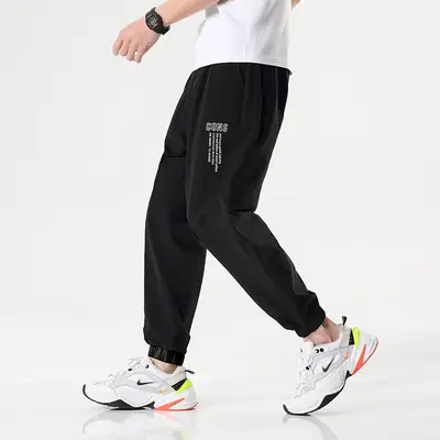 Men Summer Bunch-Legged Cropped Pants Grey Green