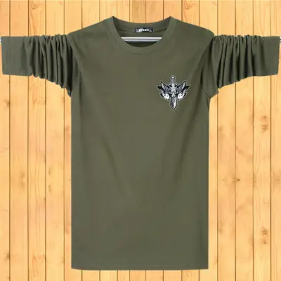 Men Navy Blue Long Sleeve T-Shirt Large