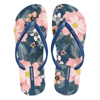 Women's Floral PVC Beach Flip-Flops Non-Slip