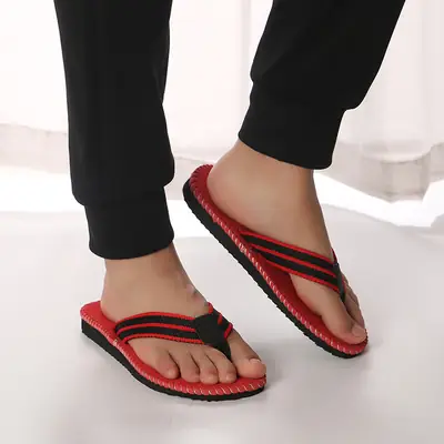 Wholesale Slippers Men's Flip-Flops Summer Large Size Creative Casual Sandals Flip-Flops Men's Stylish Casual Comfortable