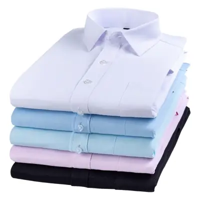 Navy Blue Slim Fit Business Shirt for Men