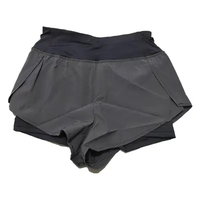 Fake Two-Piece Running Shorts for Girls Grey
