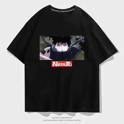 Naruto Men White Graphic T-Shirt Large