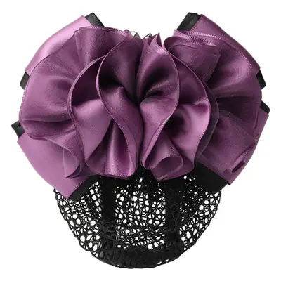Navy Blue Crystal Bow Hairnet for Women