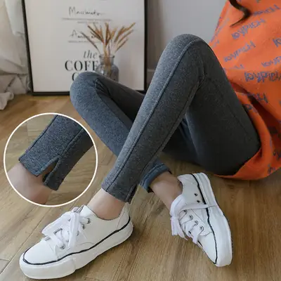 2023 Pregnant Women's Grey Leggings with Harley Icon