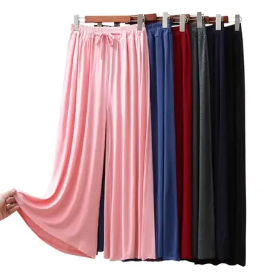 Women's Draped Modal Wide Leg Pants Large