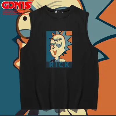 Japanese Anime Rick Sleeveless Vest Pink Large