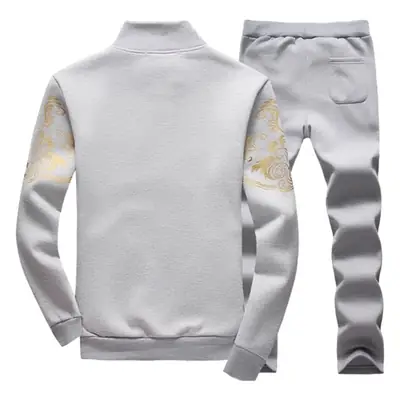 Men Black AR Graphic Sweatpants Set Slim Fit 2026