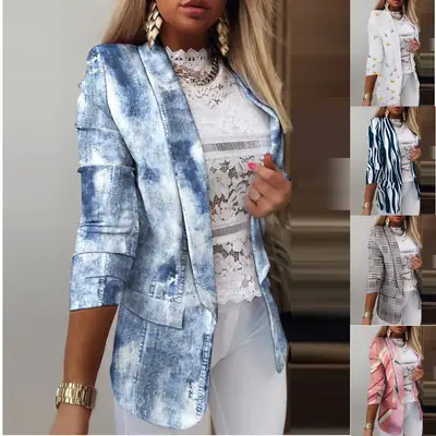 Women's White Cactus Embroidered Suit Set Winter Long Sleeve