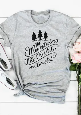 Men Navy T-Shirt Three Trees Design Short Sleeve